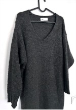 Knit Maxi Soft Gray warm Pullover - Dress - One Size