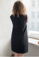 Vintage Black Mini Wool Dress