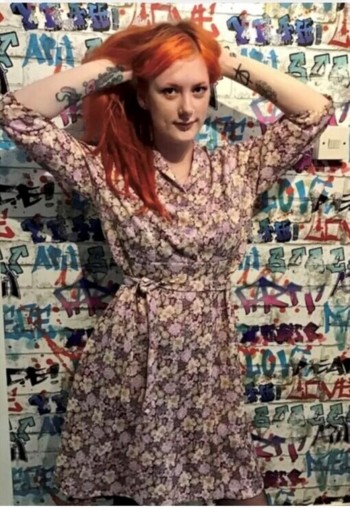 Handmade 70s collared belted day dress