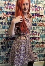 Handmade 70s collared belted day dress