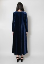Marion Donaldson Designer Vintage Blue Velvet Midi Dress