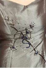 Vintage Silky Embellished Sleeveless Midi Dress